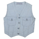 SQUASH BLUE Lightweight Womens Waistcoat Blue Check M