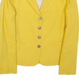 BENETTON Womens Blazer Jacket Yellow Wool M