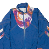 DEESSE Mens Track Jacket Blue Crazy Pattern L