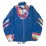 DEESSE Mens Track Jacket Blue Crazy Pattern L