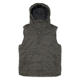 DIESEL Insulated Mens Puffer Gilet Green Hooded XL