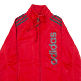 ADIDAS Womens Track Jacket Red UK 10