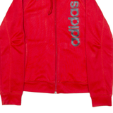 ADIDAS Womens Track Jacket Red UK 10