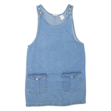 FADED GLORY Womens Day Dress Blue Denim Sleeveless Short L