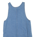 FADED GLORY Womens Day Dress Blue Denim Sleeveless Short L