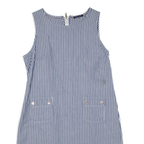 TOMMY HILFIGER Womens Day Dress Blue Striped Sleeveless Knee Length M