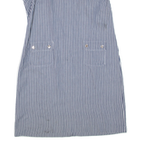 TOMMY HILFIGER Womens Day Dress Blue Striped Sleeveless Knee Length M