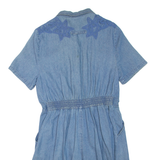 EDITIONS Womens Shirt Dress Blue Denim Short Sleeve Short M