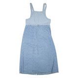FADED GLORY Womens Day Dress Blue Denim Striped Sleeveless Midi M