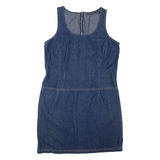 NY JEANS Womens Mini Dress Blue Denim Sleeveless Short L