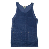EXP Womens Shift Dress Blue Corduroy Sleeveless Short L