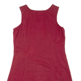 DENIM JAZZ Womens Day Dress Maroon Denim Sleeveless Short M