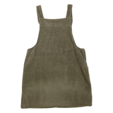 FADED GLORY Womens Day Dress Green Corduroy Sleeveless Short L