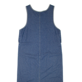 BASIC EDITIONS Womens Shift Dress Blue Denim Floral Sleeveless Long M