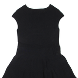 HOBBS LONDON Womens Day Dress Black Viscose Sleeveless Knee Length UK 16
