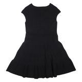 HOBBS LONDON Womens Day Dress Black Viscose Sleeveless Knee Length UK 16