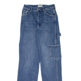 TALLY WEIJL Carpenter Womens Jeans Blue Regular Straight Stone Wash W26 L31