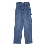 TALLY WEIJL Carpenter Womens Jeans Blue Regular Straight Stone Wash W26 L31