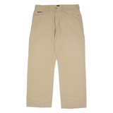 BOSS Mens Canvas Trousers Beige Regular Straight W34 L29