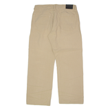 BOSS Mens Canvas Trousers Beige Regular Straight W34 L29