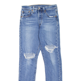 LEVI'S 501S Jeans Distressed Womens Blue Skinny Straight Stone Wash W25 L28