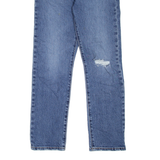 LEVI'S 501 Jeans Premium Distressed Womens Blue Regular Straight W25 L28