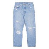 LEVI'S 501 Jeans Distressed Womens Blue Regular Straight W28 L26
