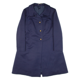 Womens Overcoat Coat Blue Knit Wool M