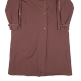 Fleece Lined Womens Overcoat Coat Maroon M