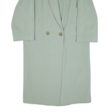 Womens Overcoat Coat Green Knit Wool UK 10