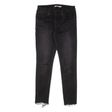 LEVI'S 711 Distressed Womens Jeans Black Slim Skinny W26 L27