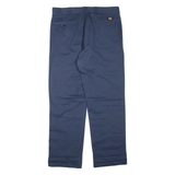 DICKIES Mens Trousers Blue Regular Straight W36 L32