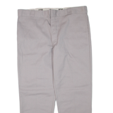 DICKIES Mens Trousers Grey Regular Tapered W42 L30