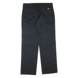 DICKIES Womens Trousers Black Regular Straight W32 L31