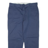 DICKIES Mens Trousers Blue Regular Tapered W38 L29