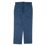 DICKIES Mens Trousers Blue Regular Straight W34 L32