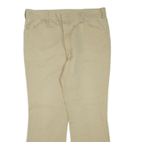 DICKIES Womens Trousers Beige Regular Flared W36 L30