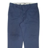 DICKIES Mens Trousers Blue Regular Tapered W36 L30
