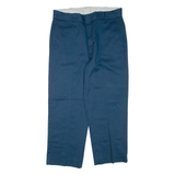 DICKIES Mens Trousers Blue Regular Tapered W36 L27