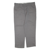 DICKIES Mens Trousers Grey Regular Tapered W40 L32