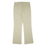 DICKIES Womens Trousers Beige Regular Flared W32 L33