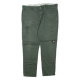 DICKIES Mens Trousers Green Regular Skinny W38 L30