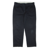 DICKIES Mens Trousers Black Regular Straight W38 L30