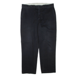 DICKIES Mens Trousers Black Regular Tapered W38 L30