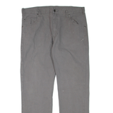 DICKIES Mens Trousers Grey Regular Straight W36 L32