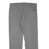 DICKIES Mens Trousers Grey Regular Straight W36 L32
