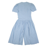 HARTSVILLE Womens Jumpsuit Blue Straight Denim L