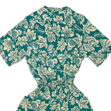 TORI RICHARD Womens Playsuit Green Floral Wide-Leg Viscose L
