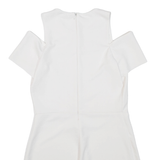 ZARA Womens Playsuit White Wide-Leg Viscose S