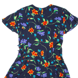 BASIC EDITIONS Womens Playsuit Black Floral Wide-Leg Viscose M